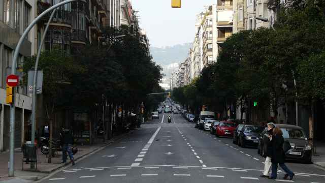 Calle Muntaner del distrito del Eixample de Barcelona