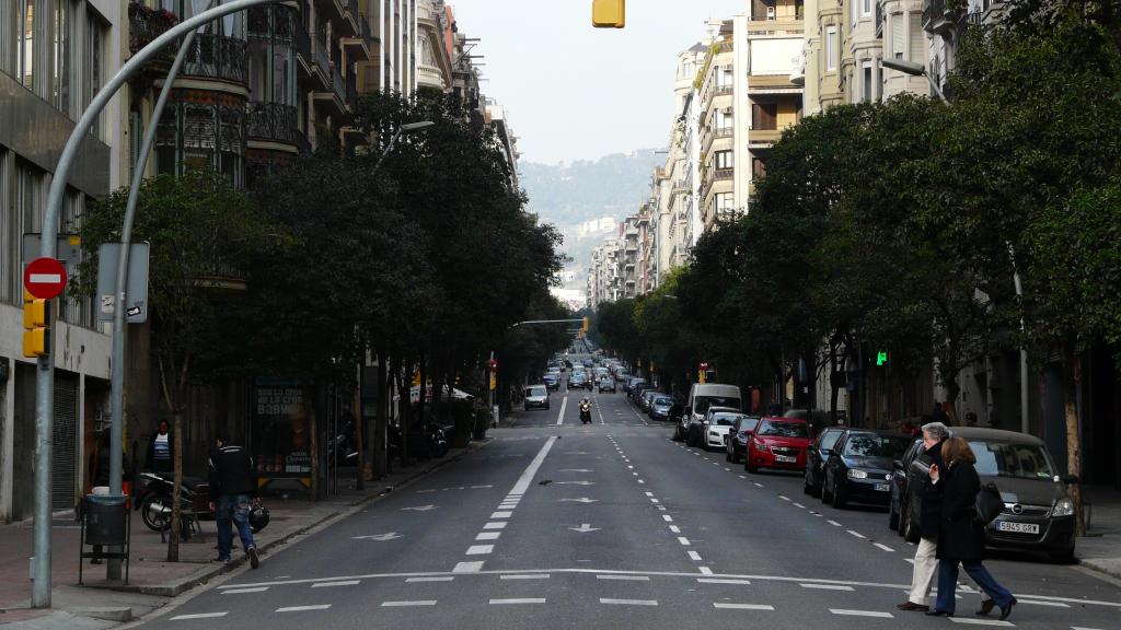 Calle Muntaner del distrito del Eixample de Barcelona