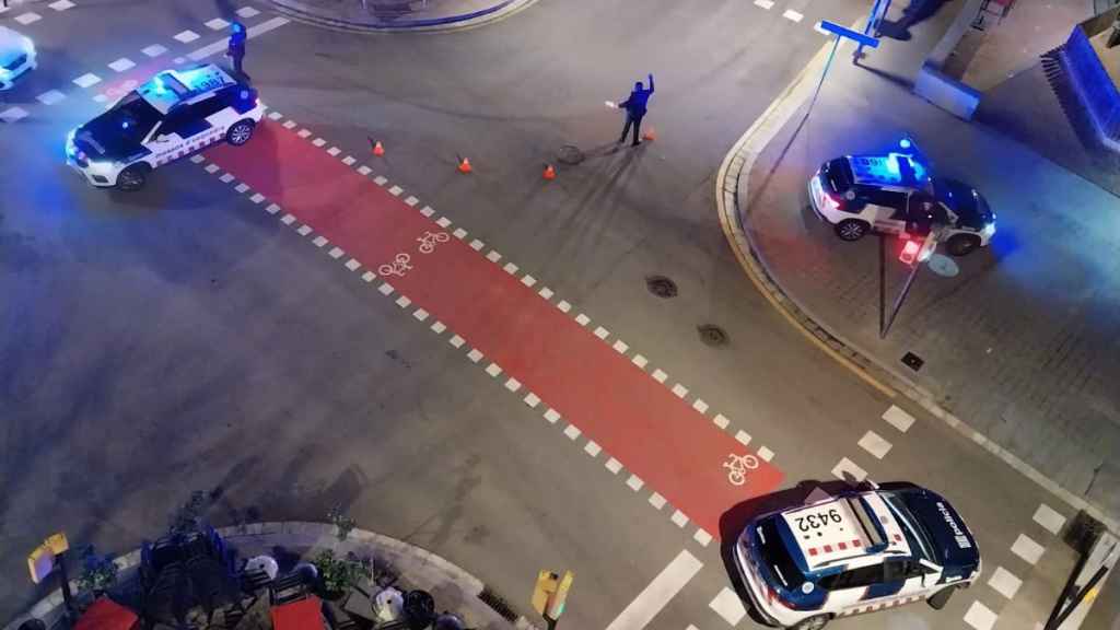 Intervención policial en la calle del General Manso de Sant Feliu