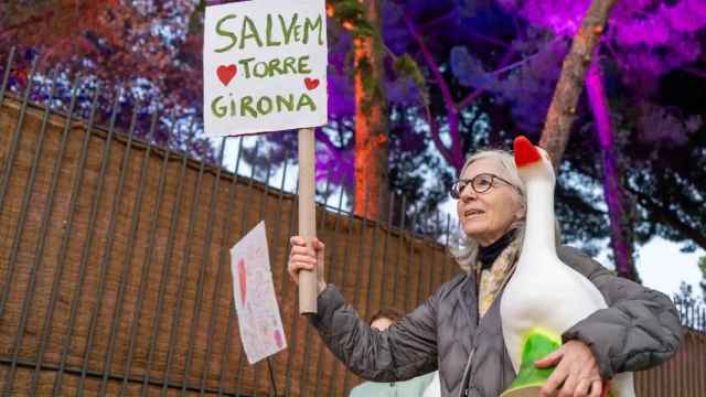 Manifestante durante la protestas contra 'Natura Encesa'