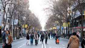 Calle cortada por la iniciativa ‘Obrim Carrers’ en Barcelona