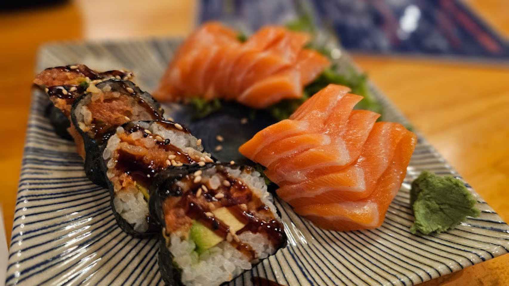 Piezas de sushi en Tou Kichi Rou