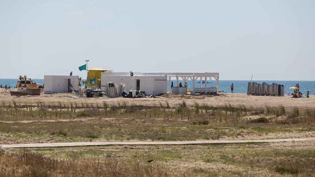 Caseta de un chiringuito de la playa de Castelldefels