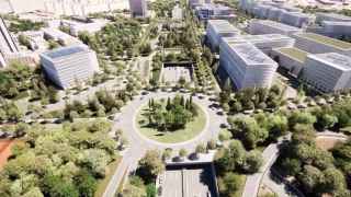 Render del futuro clúster biomédico de L'Hospitalet