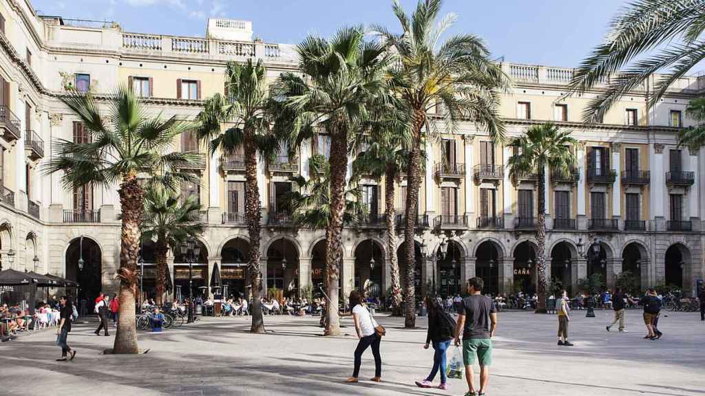 Plaza Real de Barcelona, en el barrio Gòtic de Ciutat Vella