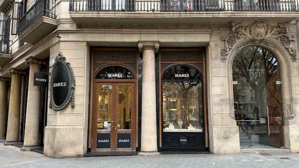 Antigua tienda Suárez en paseo de Gràcia con Consell de Cent