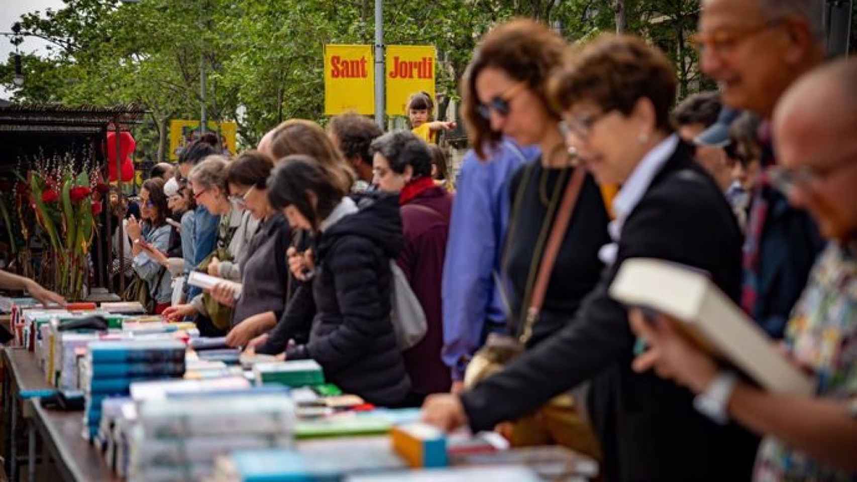 Diada de Sant Jordi en una edición anterior