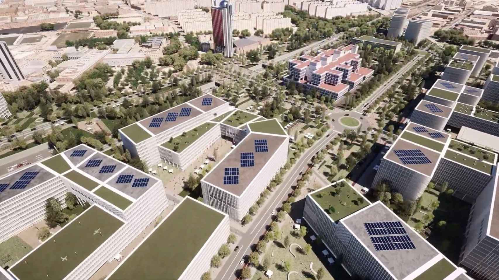 Render de los terrenos de L'Hospitalet que acogerán parte del BioClúster