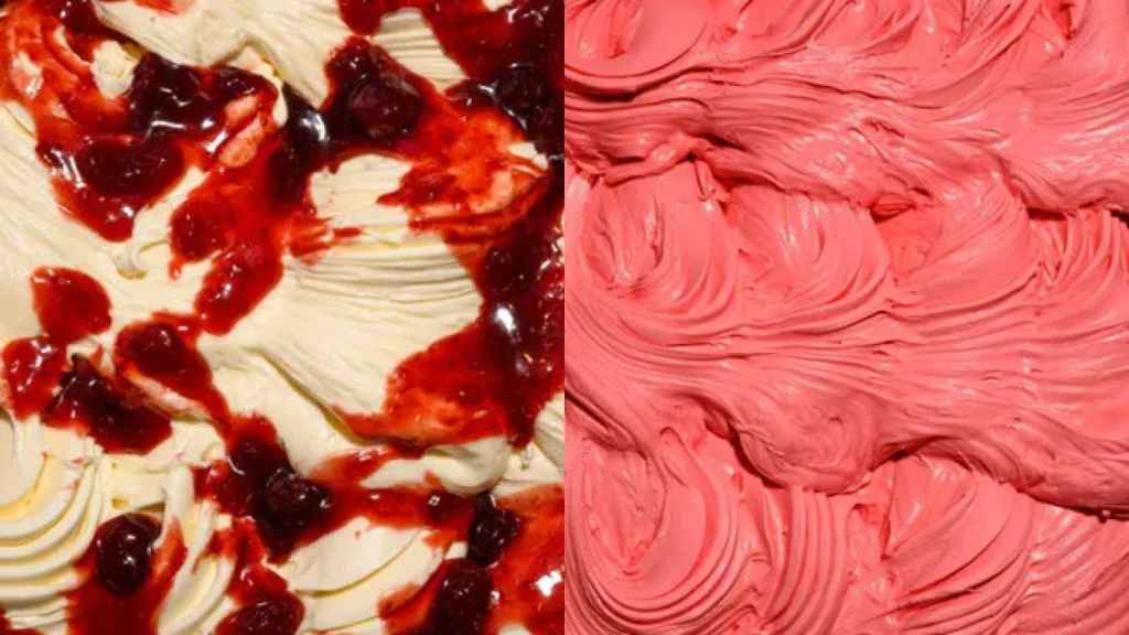 Imagen del helado de San Jordi y el helado de rosas