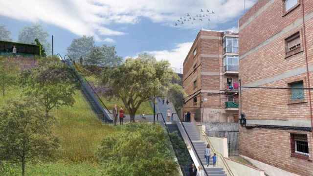 El barrio del Carmel de Barcelona estrenará nuevas escaleras mecánicas en 2025