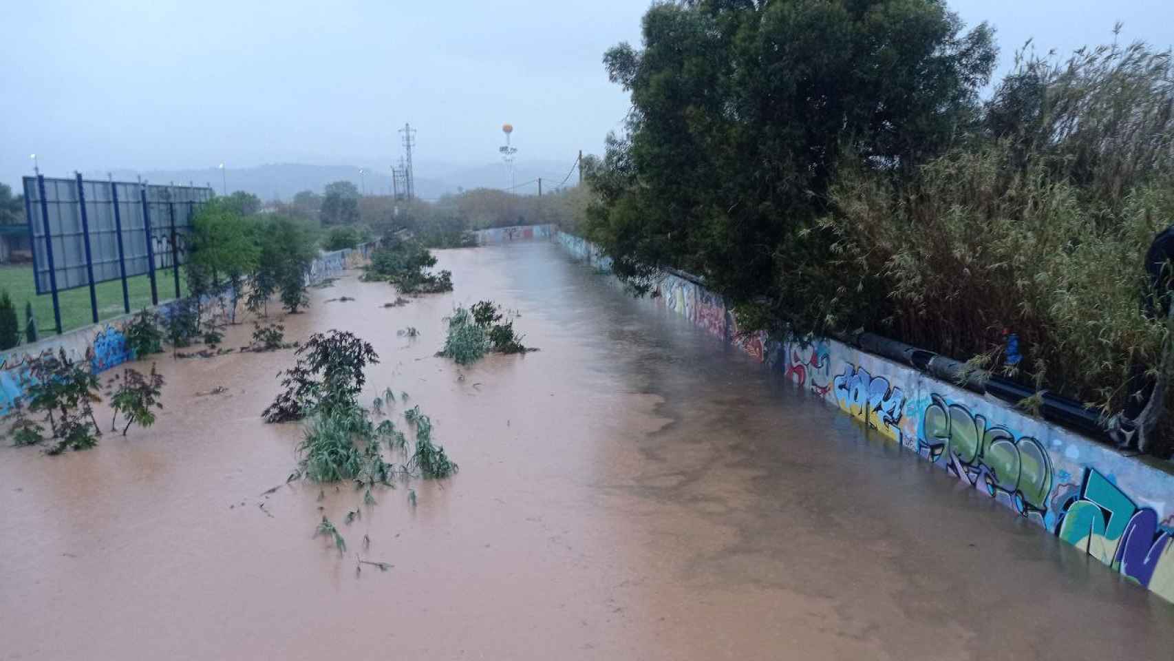 Inundaciones en la riera de Gavà