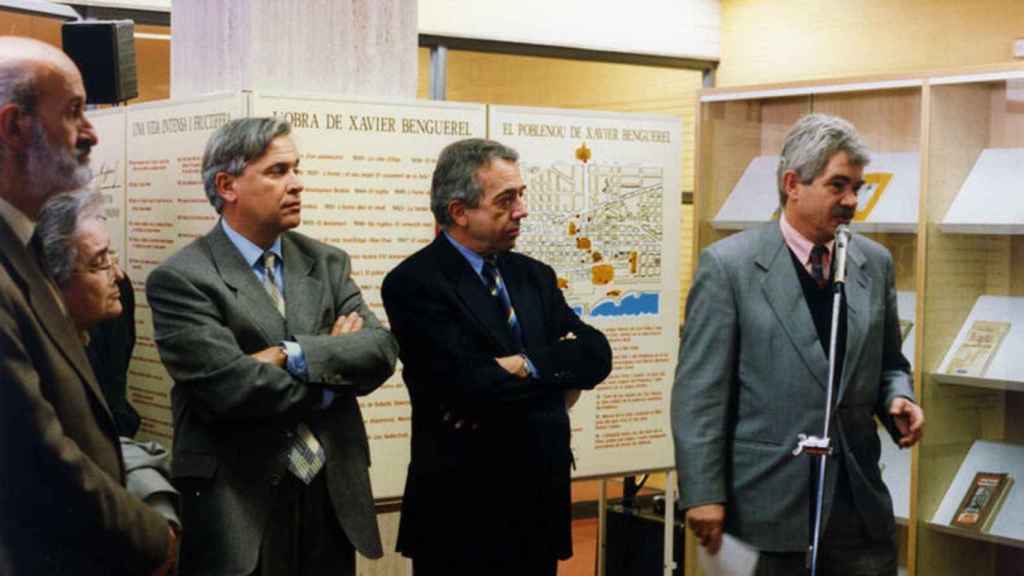 El exalcalde Pasqual Maragall durante la inauguración de la biblioteca Xavier Benguerel