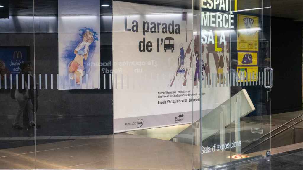 Exposición en el Espai Mercè Sala de la estación de Diagonal