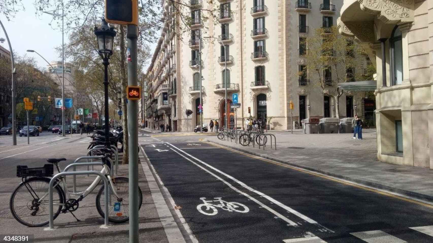 Carril bici en Barcelona