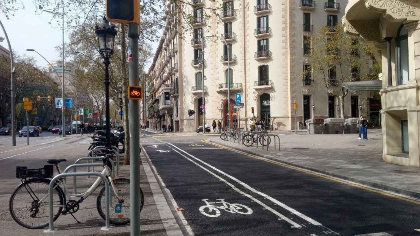 Carril bici en Barcelona