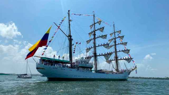 El buque escuela de la Armada de Colombia