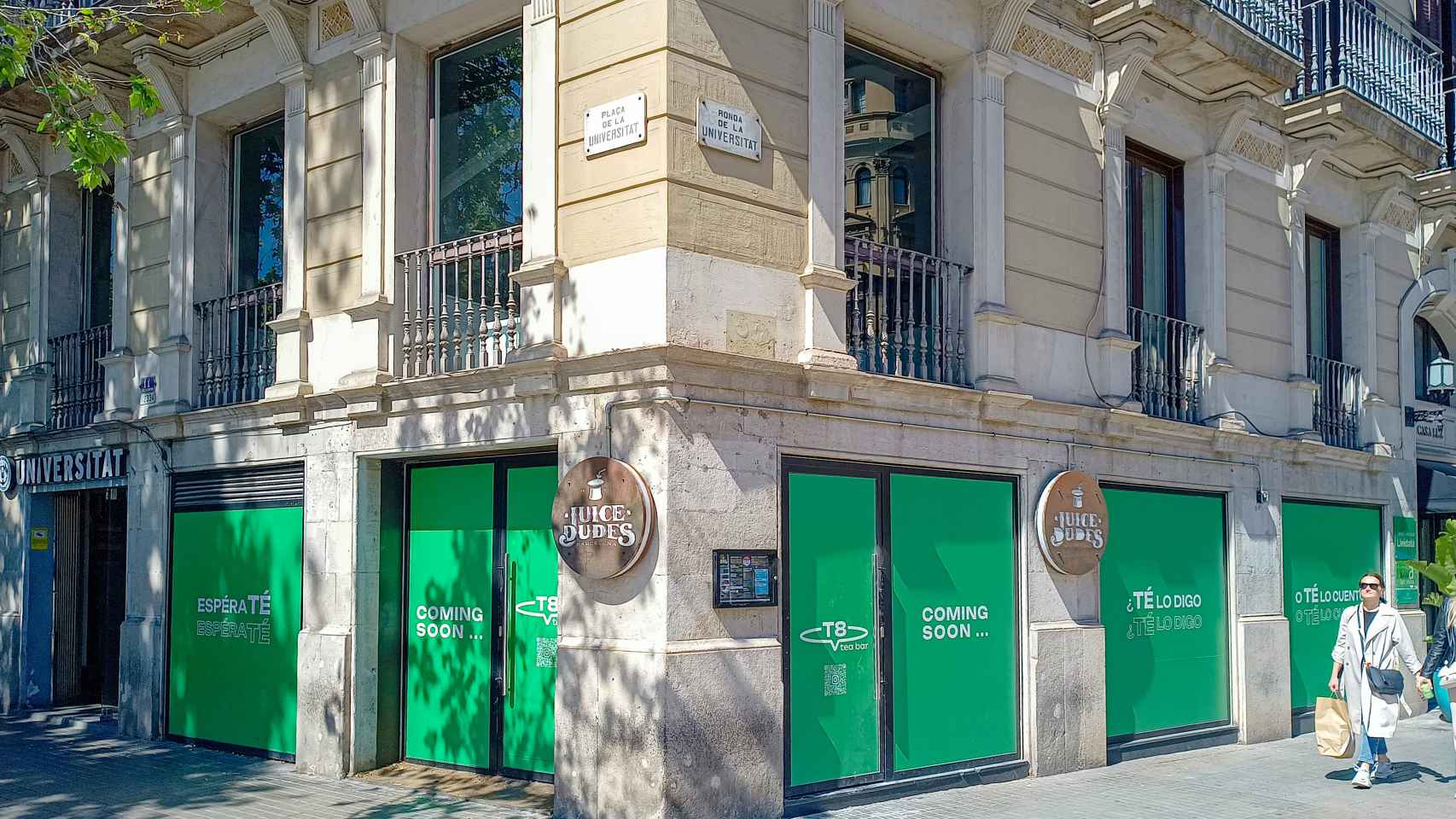 T8 Tea Bar abrirá en el número 1 de la plaza Universitat