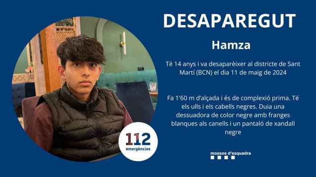 Buscan a Hamza, un menor de 14 años desaparecido en Barcelona