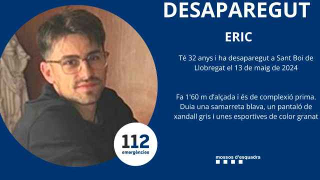 Imagen de Eric, el hombre de 32 años desaparecido en Sant Boi