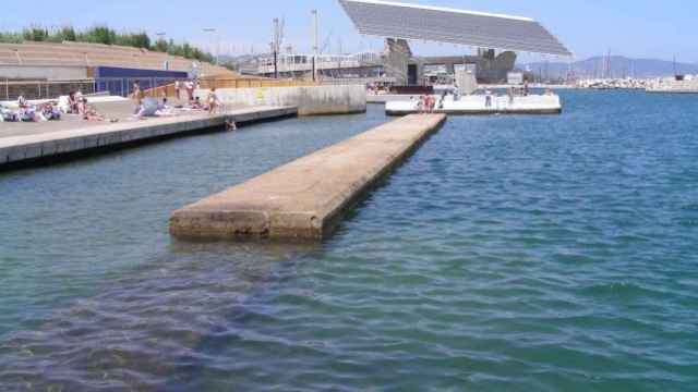 La piscina de agua salada en el Fòrum