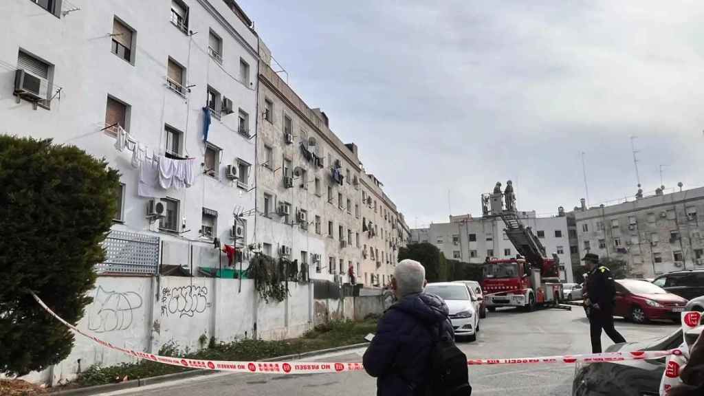 El edificio derrumbado en Badalona