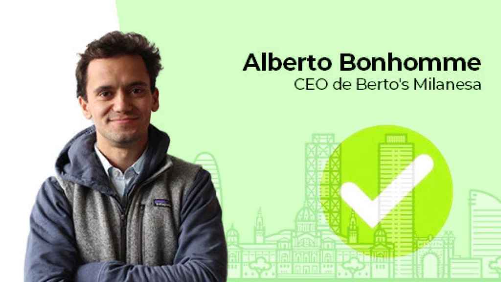 Fotomontaje de Alberto Bonhomme, CEO de Berto's Milanesa