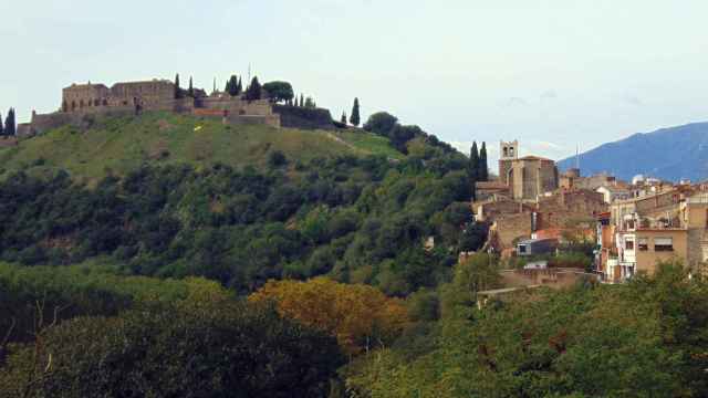 Vistas de Hostalric desde la montaña