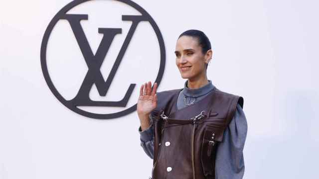 La actriz Jennifer Connelly, en el desfile de Louis Vuitton en Barcelona