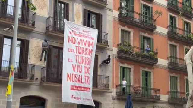 Captura de pantalla del vídeo de la protesta