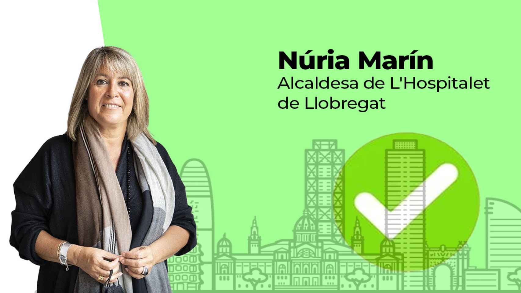 Núria Marín, alcaldesa de L'Hospitalet