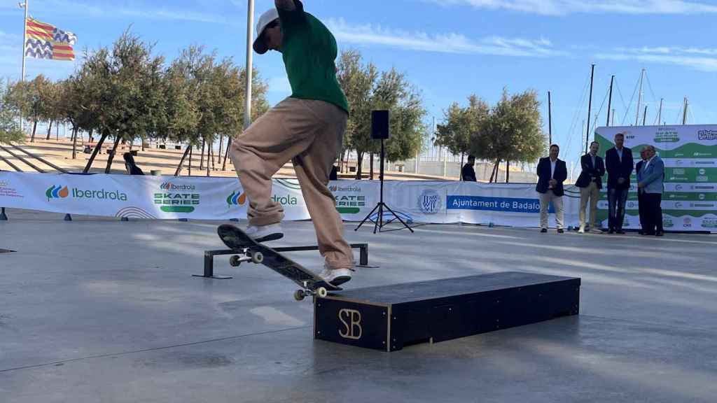 Exhibición en la presentación de la Skate Series Iberdrola