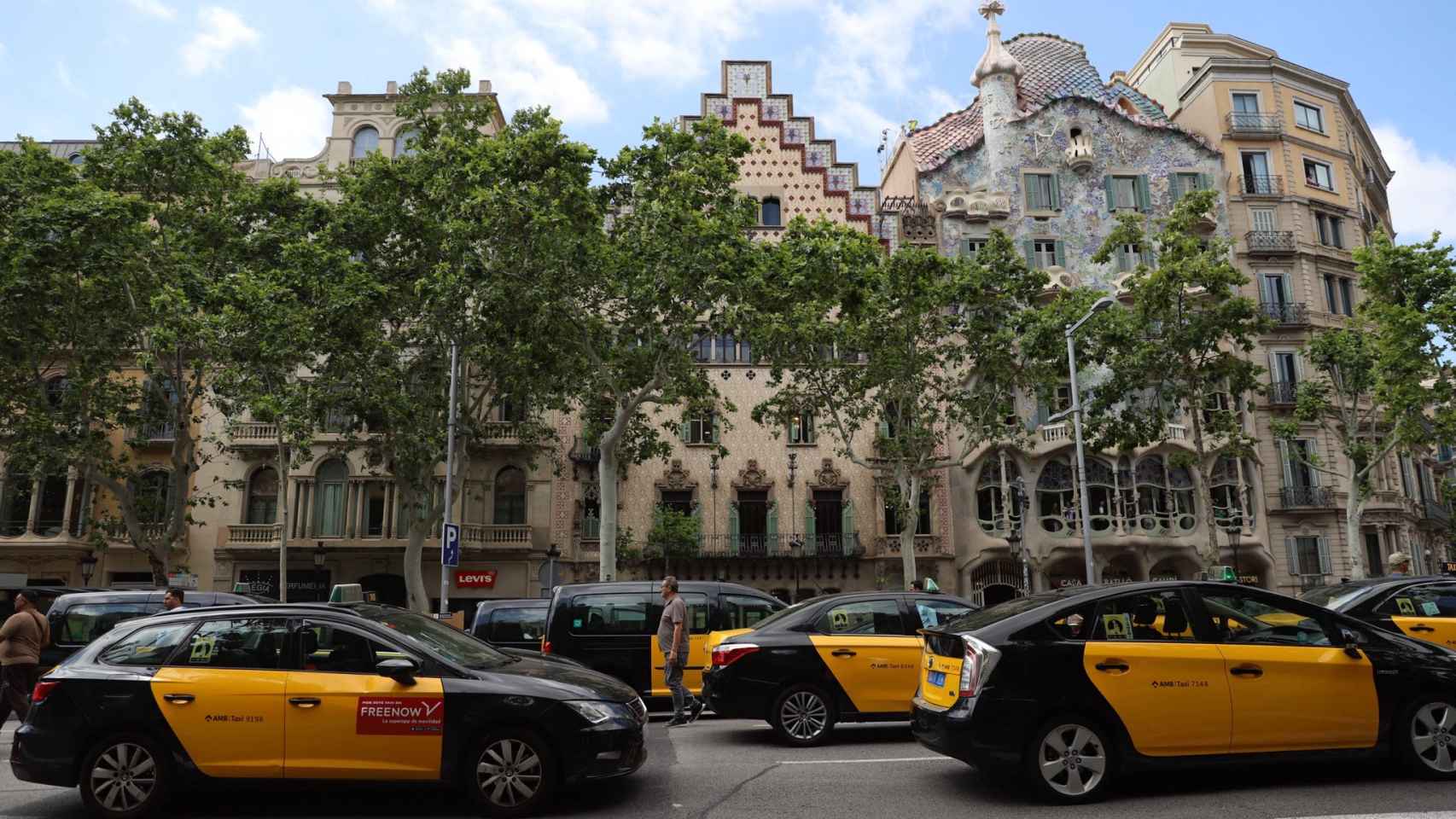 Taxis en Barcelona en una imagen de archivo