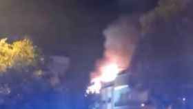 Captura de pantalla del vídeo del incendio mortal de Badalona