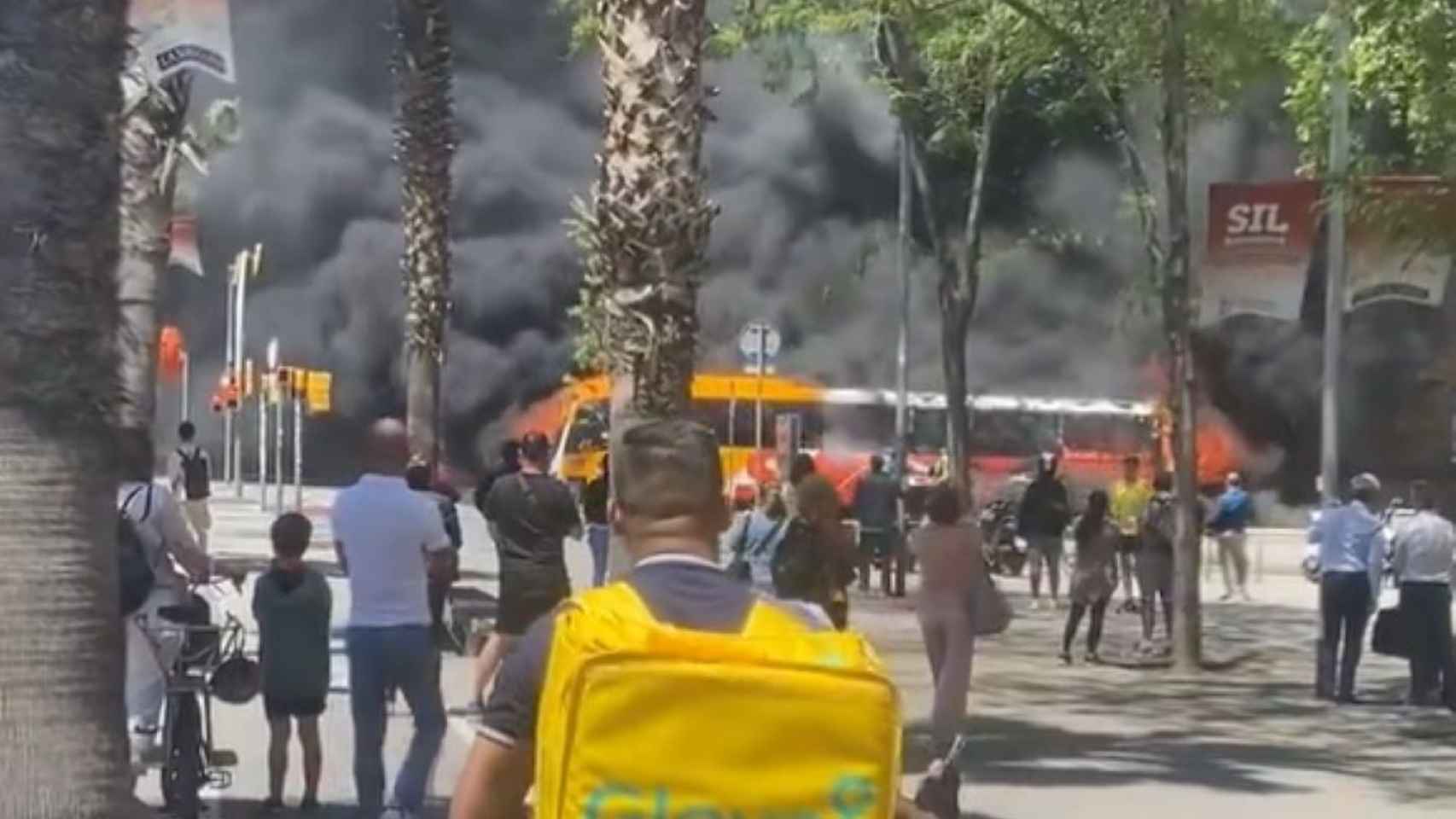 Captura de pantalla del vídeo del incendio