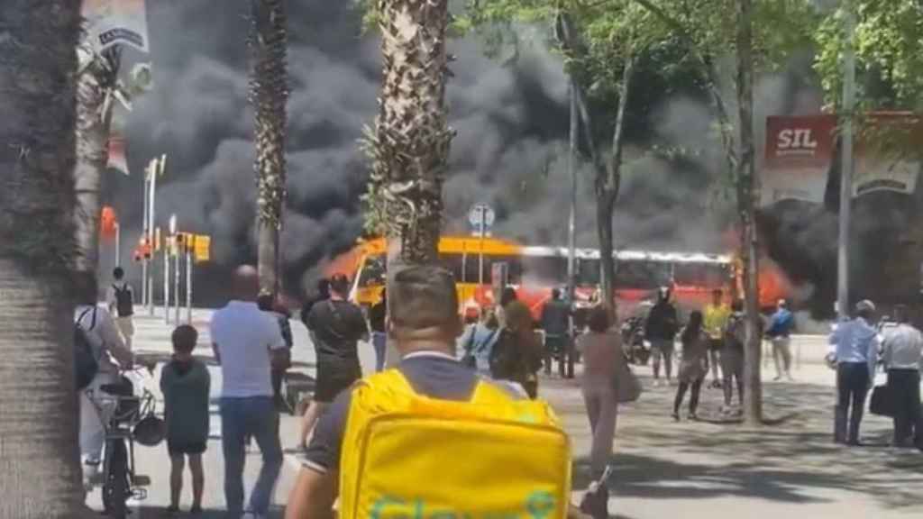 Captura de pantalla del vídeo del incendio