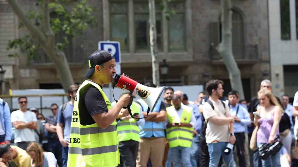 Protesta de taxistas en Barcelona
