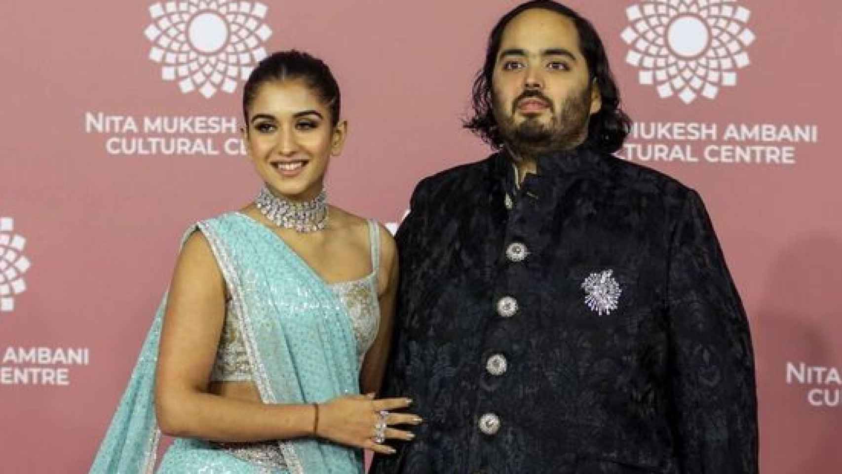 Anant Ambani y Radhika Merchant, en un evento en Bombay