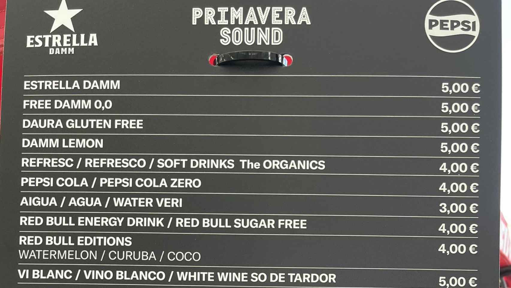 Este es el abusivo precio de una cerveza en el Primavera Sound