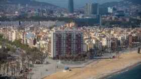 Imagen aérea del barrio de la Barceloneta