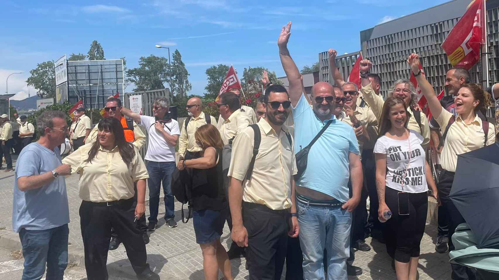 Manifestación de conductores de autobuses de la UTE Monbus - Julià convocada por CCOO