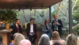 Llucià Homs, Miquel Molina, Xavier Marcé y Fèlix Riera, en el hotel Alma