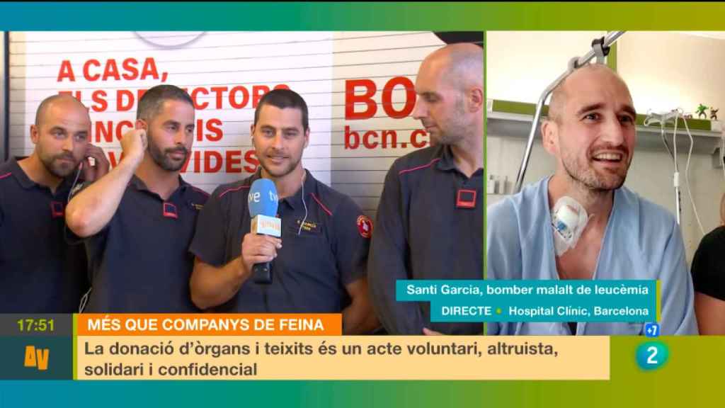 Santi, el bombero de Barcelona con leucemia que busca un donante de médula