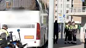 Control a un bus escolar en Barcelona