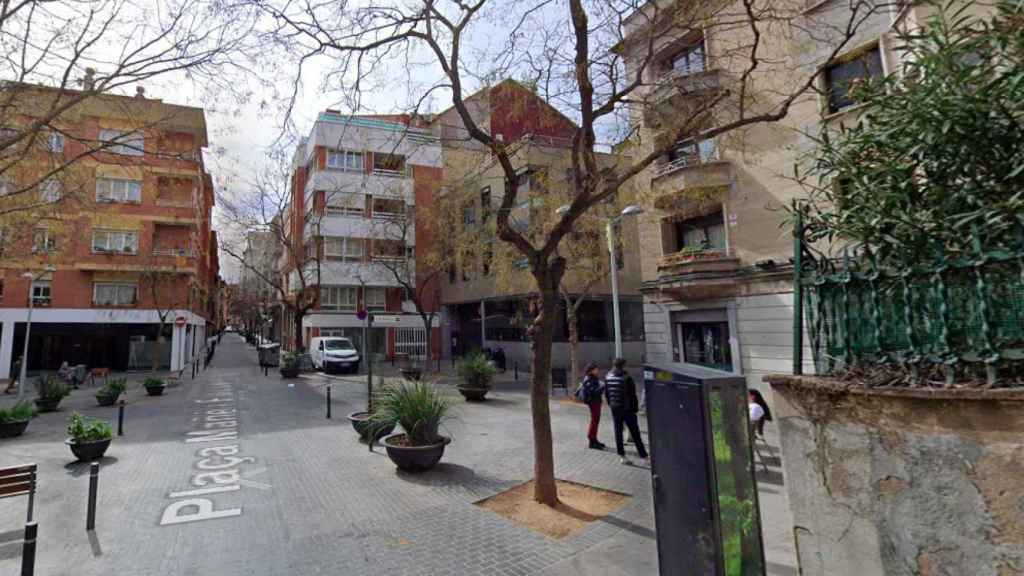 Imagen de la plaza de Mañé i Flaquer donde han derribado el edificio