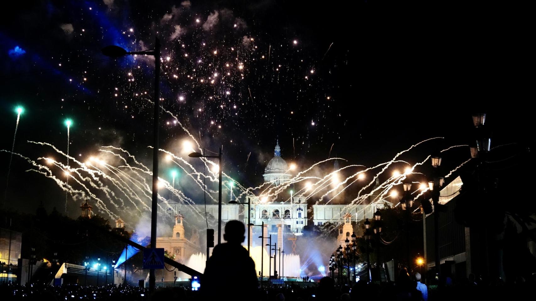 Espectáculo piromusical de Fin de Año en Barcelona