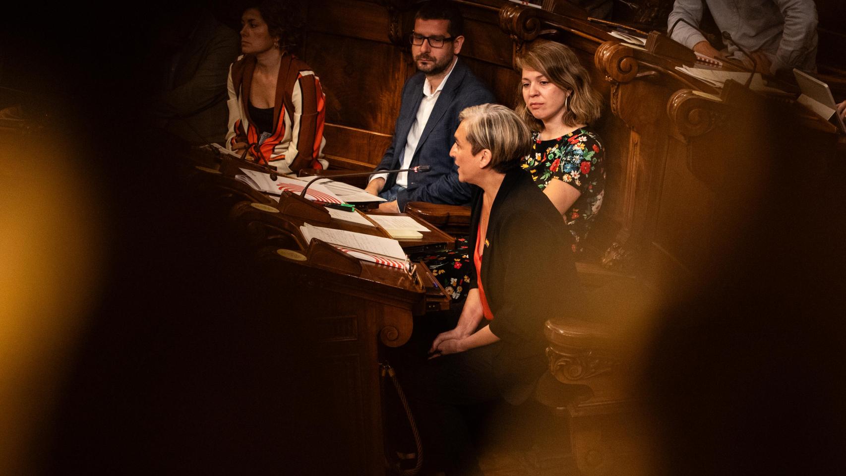 Ada Colau en el pleno del Ayuntamiento de Barcelona