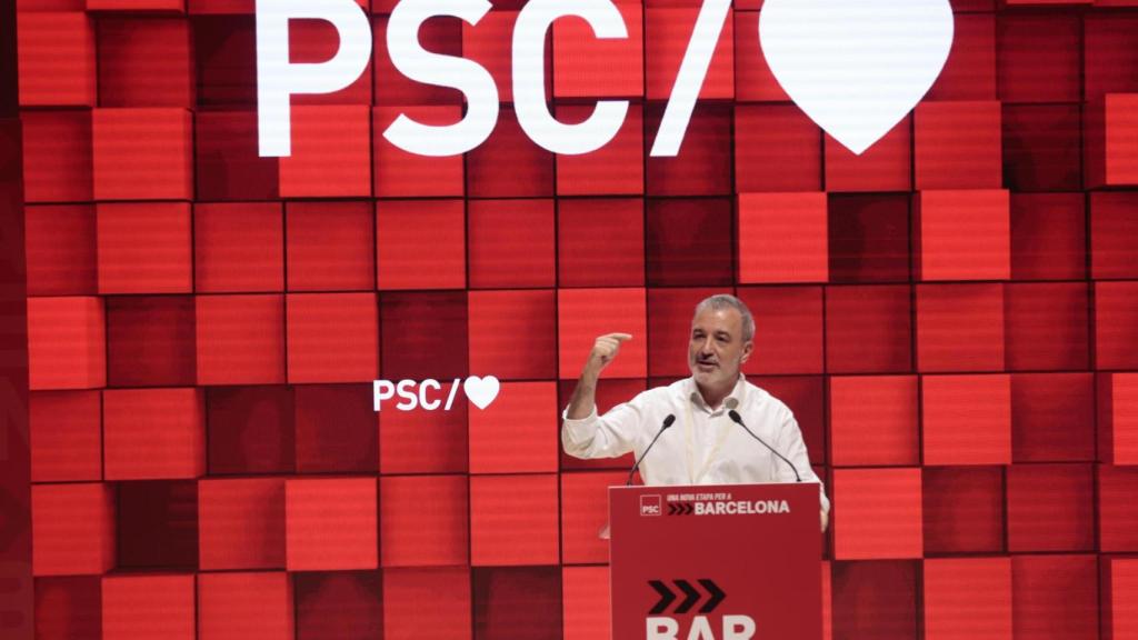 El alcalde de Barcelona, Jaume Collboni, durante el congreso del PSC