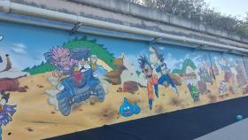 El mural del Parc Fluvial del Besòs en honor a Akira Toriyama