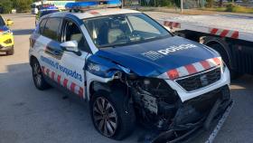 Coche embestido de los Mossos d'Esquadra