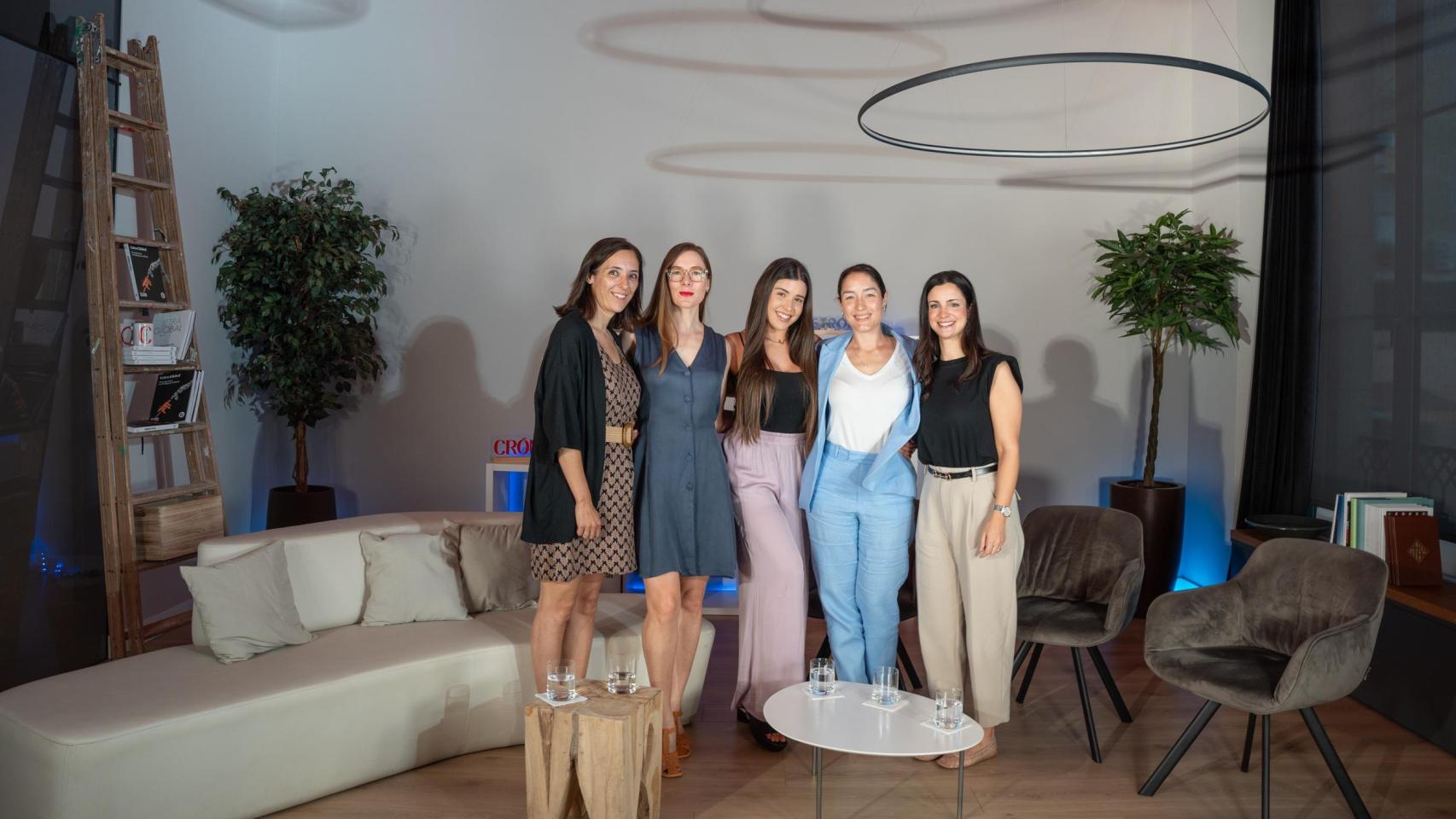 Nati Díez, Liana Grieg, Elena Garrido, Ximena Justo y Lorena Serrano en la 5a mesa redonda de BCN + Fértil